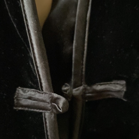 LINDA HARTMAN INTIMATES 100% silk VELVET velour size XL  button down shirt - Picture 16 of 16